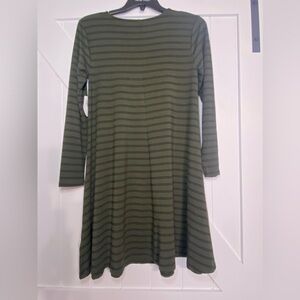 Old Navy Green and Navy Striped Mini Dress